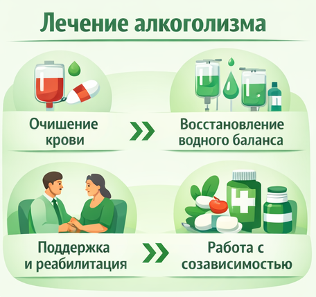 лечение алкоголизма в Борисоглебске этапы